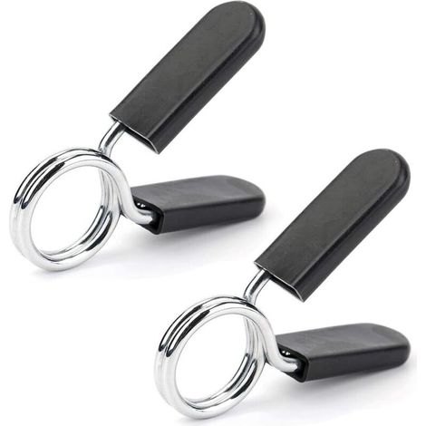 2 Pièces Anneau d’Haltères De 25 Mm, Clip à Ressort d’Haltères, Clip à Barres, Clip à Ressort Abdominal, pour l’Haltérophilie, La Musculation (1/5)