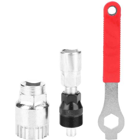 Extractor de pedalier, kit de herramientas de acero para la reparación de pedalieres de bicicletas.