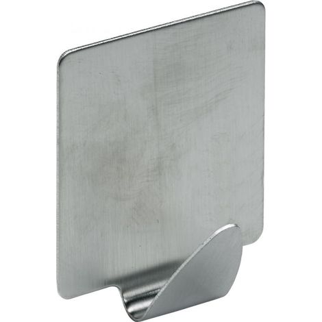 Hettich Haken selbstklebend Stahl, Edelstahl Optik, 2 Stück Möbelbeschläge