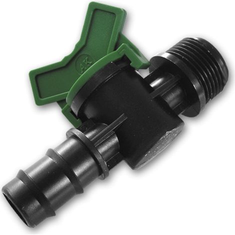 Absperrhahn für Tropfbewässerung 1/2"