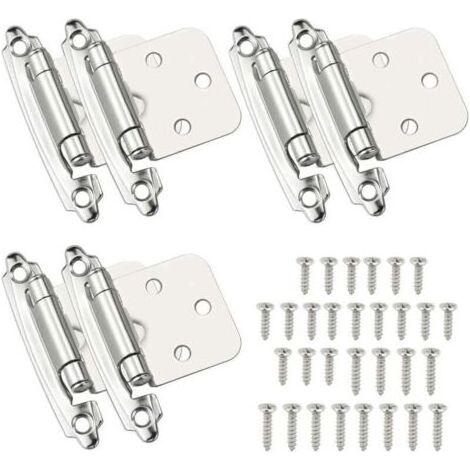 Charnières 6 Pcs Charniere Porte Charnière à Fermeture Automatique Matériau en Acier Laminé à Froid Paumelle Ressort avec Amortisseur pour Porte Placard Armoire à Chaussures Bibliothèque Cave à Vin..D (1/5)