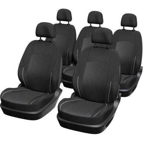 Pack of 5 universal car seat covers - XLCOVER - Minivan - Airbag compatible - Covers seats. backrests and headrests (1/3)