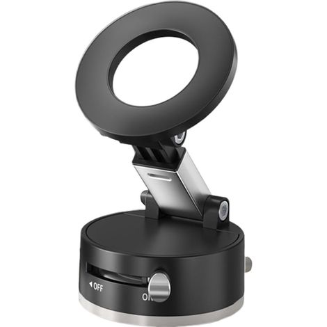 Support Téléphone Voiture - Ventouse Vacuüm Renforcée - Rotation 360° - Pliable - Compatible Tous Smartphones - 1 Pièce (1/5)