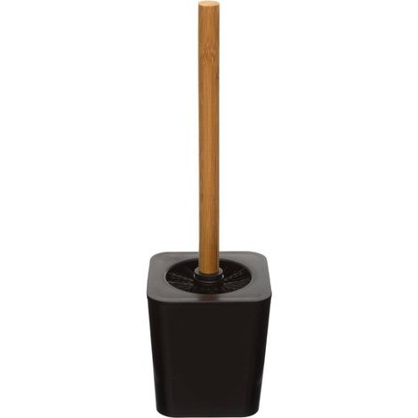 Five – Brosse WC avec support noir et manche en bambou – Tête en nylon résistante – Design moderne et écologique – Compatible tous types de toilettes (1/7)
