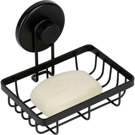 Bathroom Solutions Estante de ducha negra 13,5x10,5x11,5 cm