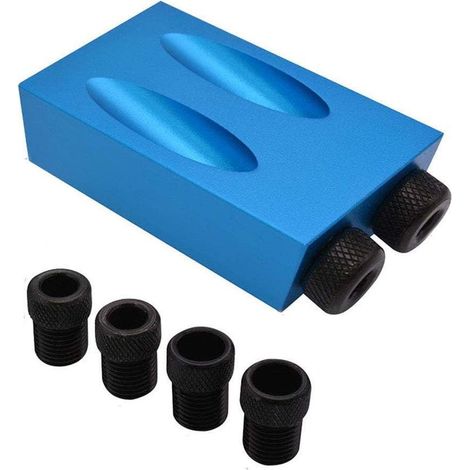 GROOFOO Kit 7pcs Gabarit Perçage d'Angle 6/8/10mm Guide Foret Poche Outil Menuiserie DIY Repérage Trous Ensemble Perçage (1/5)