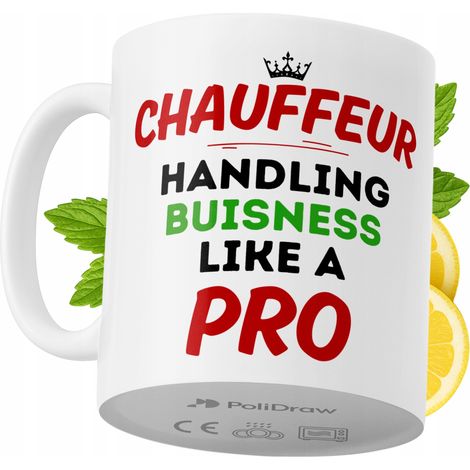 Taza de café/té divertida y humorística con diseño de texto gracioso para chófer. Taza ideal para cumpleaños, santos y días festivos. Taza premium para ocasiones especiales en casa, la oficina o el tr (1/5)