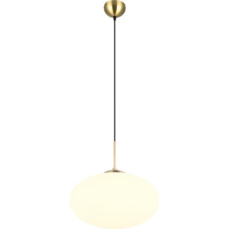 Suspension trio lighting fomento 1xe27 max 15w laiton satiné blanc - 363190108 (1/5)