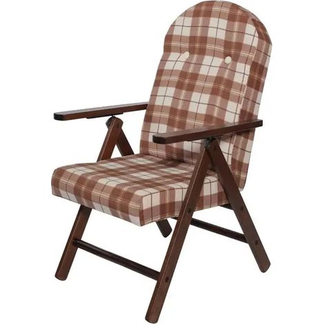 Poltrona relax Amalfi marrón regulable en madera de haya 147x65x16