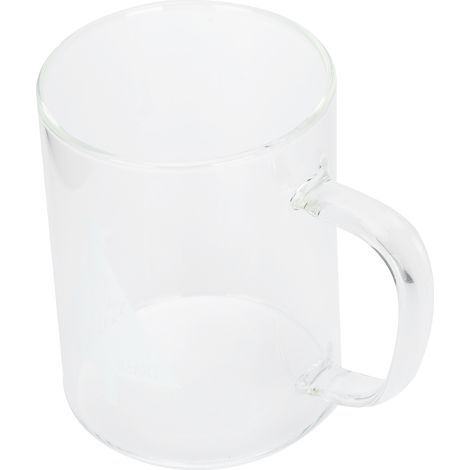 Tasse à lait transparente de 350 ml, mug à café, verre à thé avec anse, pour la cuisine, en pin. (1/5)