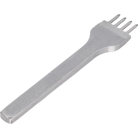 Lederlocher, HSS-Nähwerkzeug, 4-Zinken-Meißel, 4 mm, für DIY-Lederarbeiten (1/5)