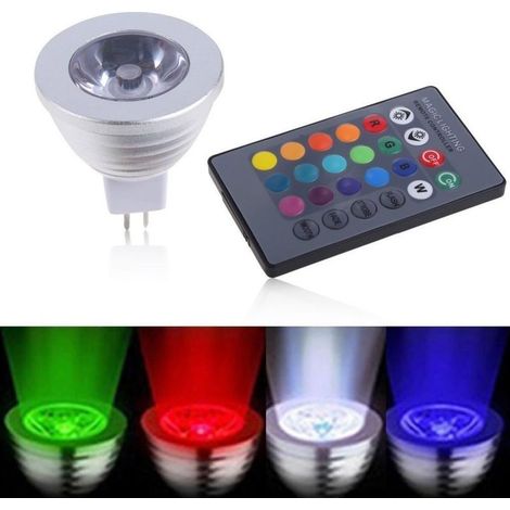 Spot Led Multicolore Programmable Rgb Light E27 Gu10 E14 Mr16 Avec Télécommande