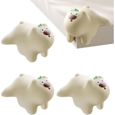 4 Pcs Little Bear Protege Coin de Table Bebe,Coin de Table Protection Bebe,Protection Meuble Bébé,Dessin Animé Housse de Protection,Convient à Plusieurs Catégories de Zones à Angle Droit (1/5)
