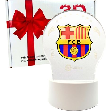 Lampe de bureau Barça Barcelone pour enfants, lampe LED 3D, cadeau de Noël