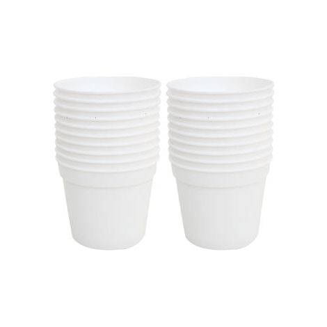 Lot de 24 pots ronds en plastique pour plantes succulentes, idéaux pour la pépinière. (1/4)