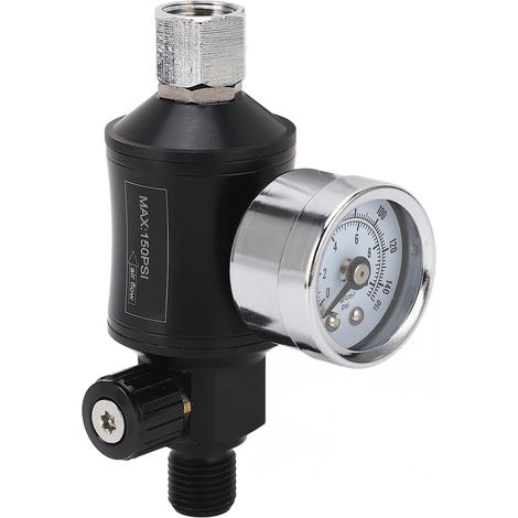 Luftdruckregler mit Manometer, pneumatischem Filter, Einstellventil für Farbpistole, 1/4 NPT Ein-/Auslass. (1/5)