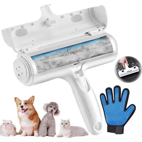Brosse Anti Poils Animaux Chien Chat -Brosse et Gant de Toilettage pour Chien,Lapin,Chat,Meubles,Canapé (1/4)