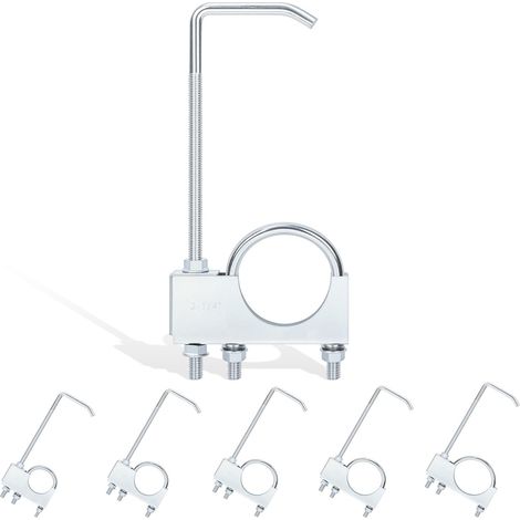 1 pince d'échappement universelle de 7,5 cm avec suspension, robuste pour tuyau d'échappement de voiture et camion (2,25 pouces) (1/5)