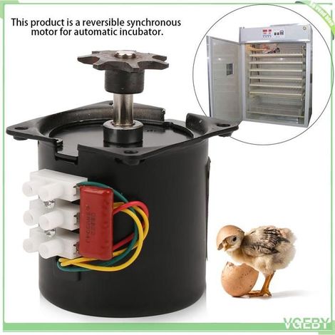 Moteur pour incubateur - FAFEICY - Moteur synchrone réversible - 220V - 14W - Silencieux, couple élevé (1/5)