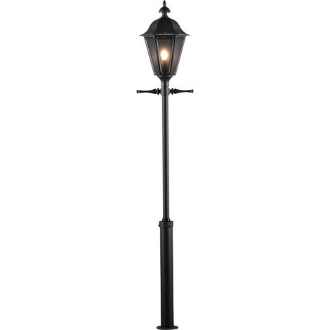 Konstsmide Pallas Lampadaire extérieur classique noir, Taurus, IP23 (1/3)