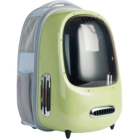 Petkit – Sac à dos pour animaux Breezy2 – Vert et gris – Charge max 8 kg – Ventilation intégrée et lumière douce – Confort optimal pour longues promenades