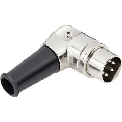 Connecteur rond DIN mâle, coudé TRU COMPONENTS 1578824 Nombre de pôles: 5 argent 1 pc(s) (1/4)