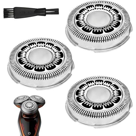 4-Piece Razor Head Set, Stainless Steel Blades, Compatible with 9000 Series, For Men (1/5)