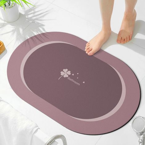 LAN Parfum Quatre Feuilles - Poudre Haze 4060cm (Terre de diatomées) Tapis de sol en terre de diatomées, tapis de salle de bain antidérapant, tapis de toilette résistant à l'usure et absorbant l'eau (1/4)