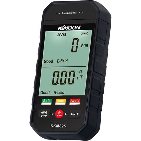 Détecteur De Rayonnement Électromagnétique - Champ Électrique Et Champ Magnétique - Affichage LCD - Alarme Sonore Et Lumineuse - Prise De Mesure En Temps Réel - 1 Pièce (1/5)