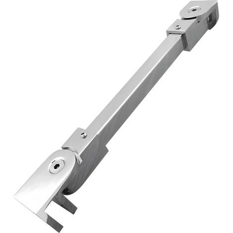 Barre de support porte douche sans cadre en acier inoxydable 42,5 (1/5)