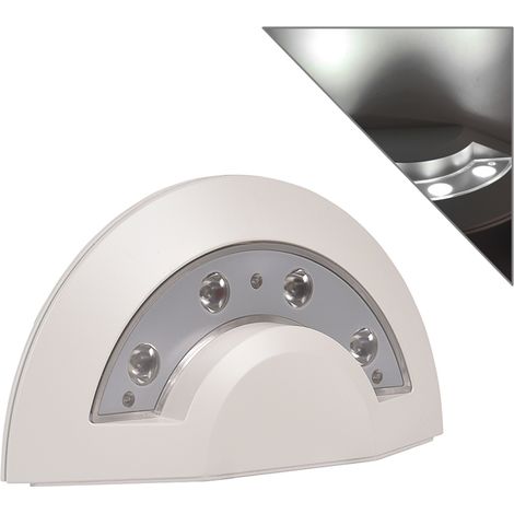APPLIQUE LED STONDATA BIANCA 4W LUCE FREDDA 6500K° - ILLUMINAZIONE DA INTERNO ED ESTERNO DESIGN MODERNO (1/5)