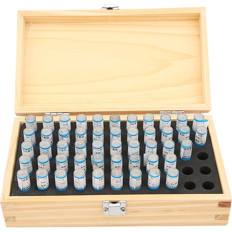 Set di 50 calibri di precisione Akozon con misure da 7,51-8 mm e tolleranza di 0,001 mm – Ideale per misurare profondità, dimensioni e scanalature – Struttura in acciaio