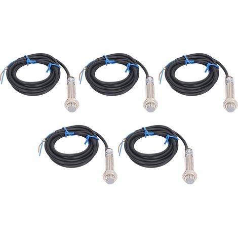 5 Stück Näherungssensoren, NPN-Sensor aus Aluminiumlegierung, empfindlicher Hall-Schalter-Sensor für pneumatische 6–30 V DC (1/5)