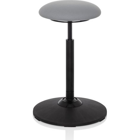 [GEBRAUCHT] B-Ware Hjh Office Stehhocker Stehhilfe Balance Sit Hocker Stoff Grau Höhenverstellbar
