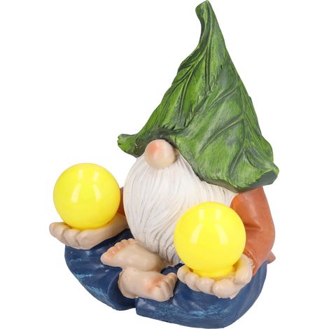 Figurine de Gnome sans Visage en Résine pour Décoration de Jardin Extérieur