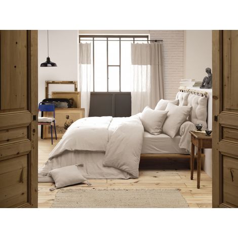 Drap plat "Gaïa" toutes dimensions "Gaze de Coton" - Gaïa Pampa - 270 x 300 cm pour lit King size - Gaia Pampa -