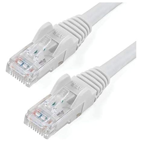 StarTech.com Câble réseau Cat6 Gigabit UTP sans crochet de 2m - Cordon Ethernet RJ45 anti-accroc - M/M - Blanc (1/5)