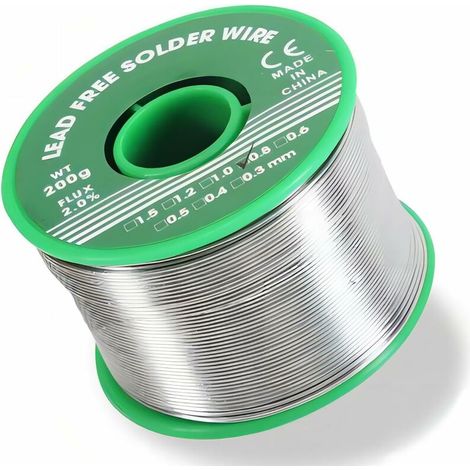 Étain Soudure Sans Plomb 0,8 mm Flux Intégré Colophane 200g Réparation Électronique Bricolage (1/4)