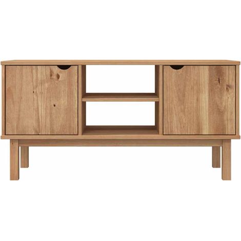 vidaXL Mueble de TV OTTA madera maciza de pino 113,5x43x57 cm (1/5)