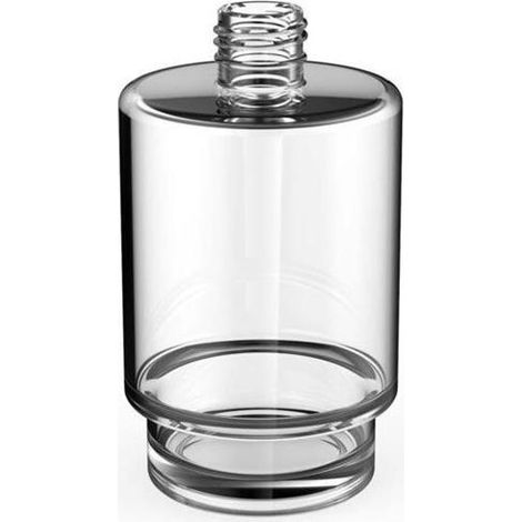 Distributeur de savon en verre FLOW en cristal clair chromé