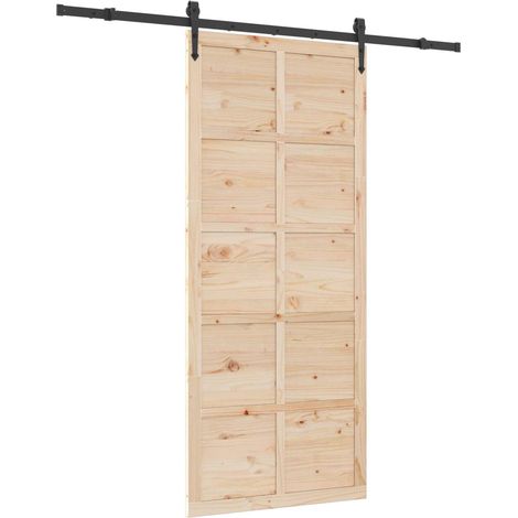 Maison Exclusive - Schiebetür Natur 100 x 208 cm Massives Kiefern