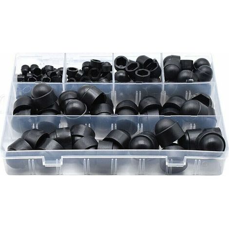 Cache-boulons PE 145 pièces – 6 tailles M4 à M12 – Résistant à la rouille et à l'eau – Boîte de rangement incluse – Grid Cool (1/5)