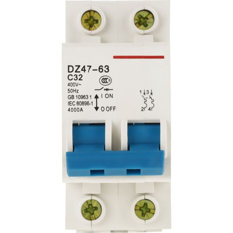 Disjoncteur miniature 2P 32A 400V pour système de distribution d'éclairage (1/5)