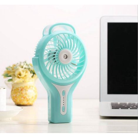 Mini-Handventilator, wiederaufladbarer USB-Lüfter für Luftbefeuchter, blau (1/5)