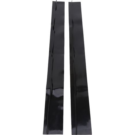 Lot de 2 protections de plan de travail en silicone noir de 63,5 cm (25 pouces), résistantes à l'huile et aux taches, pour cuisines de restaurant. (1/5)