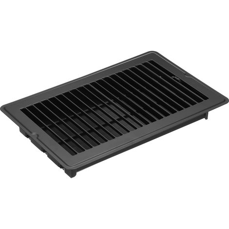 Registre de Sol de 10 X 6 Pouces, 1 Pièce, Couvercle de Ventilation D'Air en Acier Réglable, Grilles de Sol Faciles à Ajuster pour Les Murs Latéraux de La Maison, Noir (1/5)