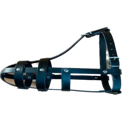 Collier muselière pour chien en cuir numéro 2