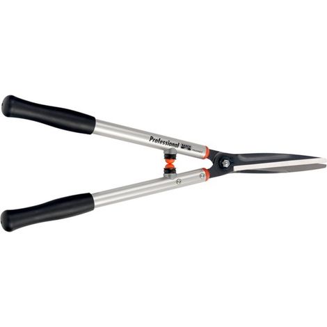 Cisaille à Haie Bahco à Lames Droites (20cm) Et Manches Aluminium Longs (36cm). Lame En Acier Trempé.