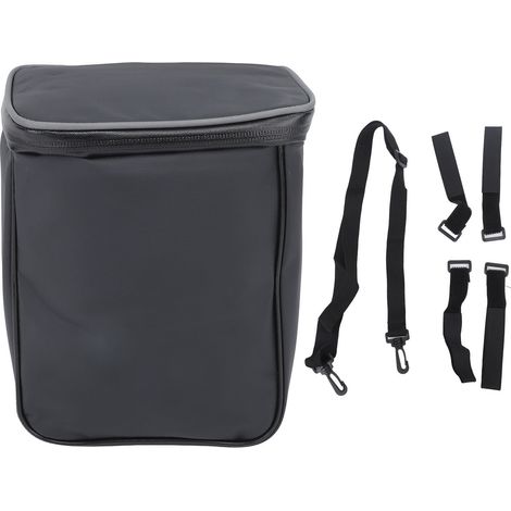 Sacoche arrière moto 6L étanche avec fermeture bidirectionnelle et bandes réfléchissantes, idéale pour trajets quotidiens à vélo électrique. (1/5)