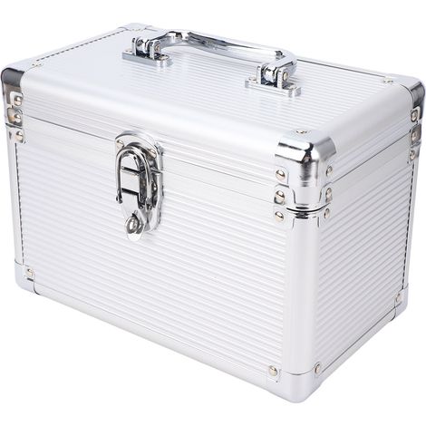 Boîtier rangement CD DVD 6 emplacements étanque noir portable coffret disques pour maison voyage bureau (1/5)